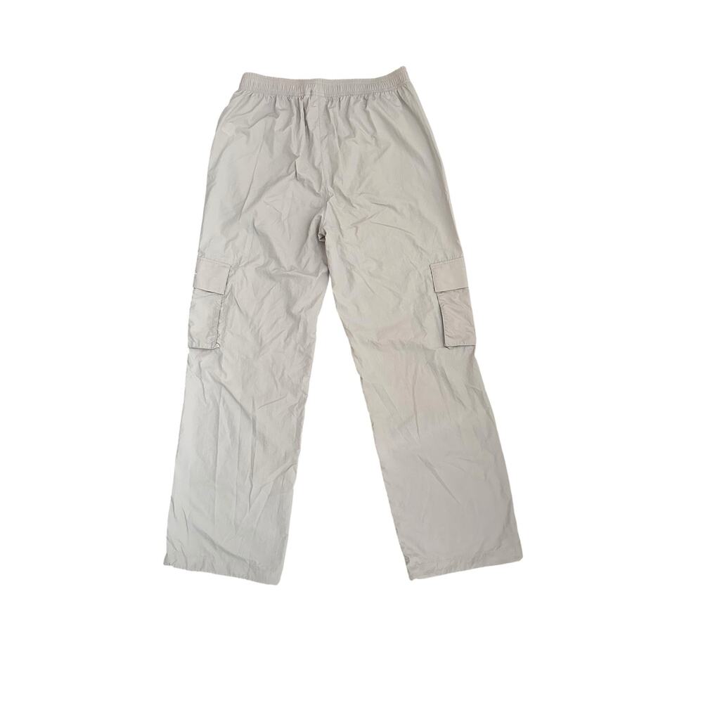 Adidas Women’s Cargo Track Pants Tan 3-Stripe Utility Parachute Pants Large - Picture 8 of 13